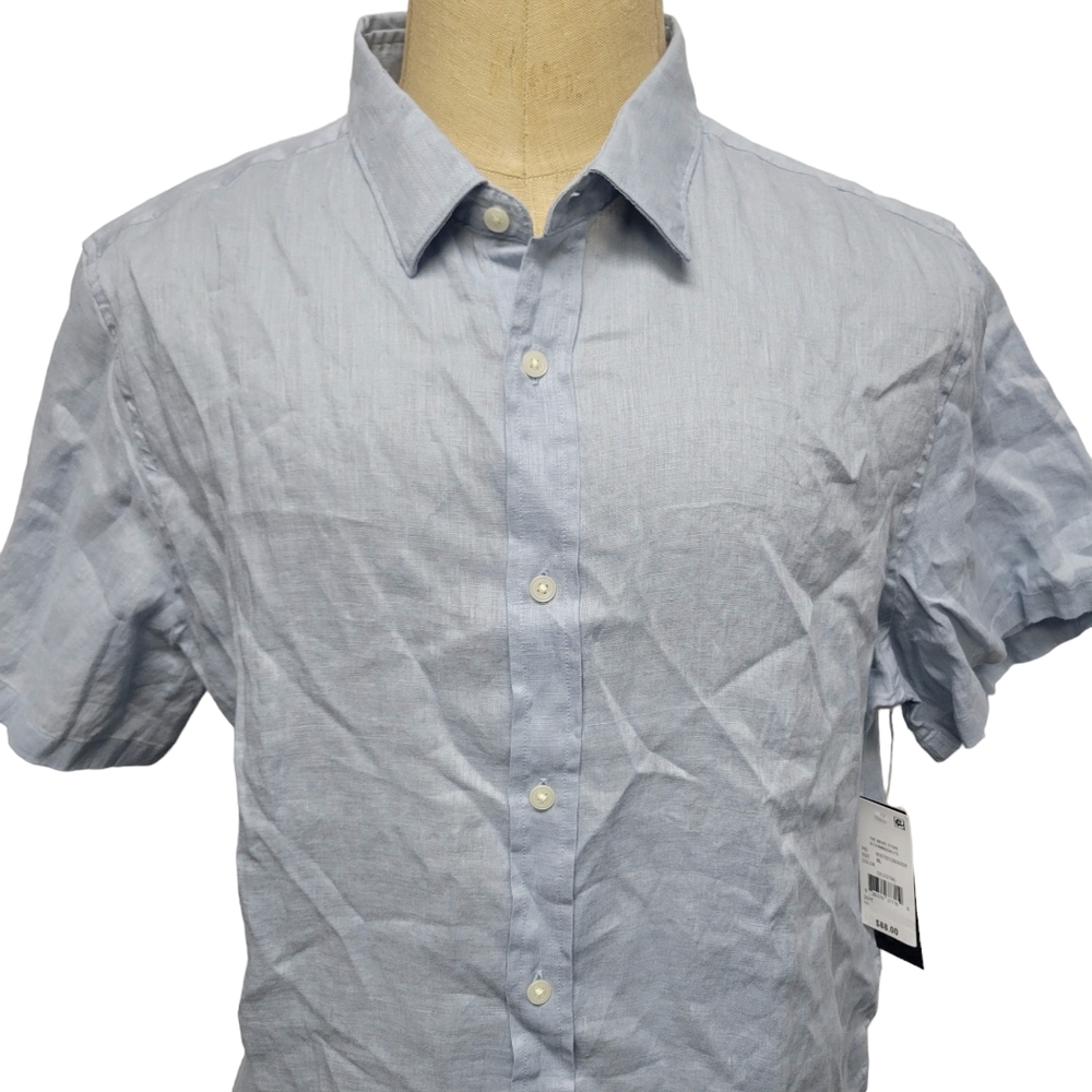 Bloomingdale's Men's Store 100% Short Sleeve Linen Shirt. Size XL.  NWT $88 - Picture 8 of 10